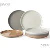 Teller set 6stück Ø21 cm Keramik Speiseteller Pastateller Produktbild-Vorschau 1