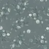 Florale Aquarell-Tapete Dunkelgrün Silber – Vliestapete mit Produktbild-Vorschau 1