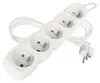 Prodlužovací kabel 1,5 m / 5 zásuvek / bílý / PVC / 1 mm2 Náhled obrázku produktu