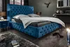 Elegantes Doppelbett PARIS 180x200cm dunkelblau Samt Produktbild-Vorschau 2