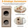 COSTWAY 3-stöckige Kratztonne Katzentonne, Kratzbaum mit Produktbild-Vorschau 6
