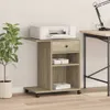 vidaXL Druckerständer mit Rollen Sonoma-Eiche 60x40x68,5 cm Produktbild-Vorschau 3