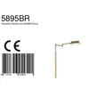 A product shot of a floor lamp with accompanying text and a barcode. Produktbild-Vorschau