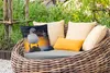 MuchoWow® Outdoor Kissen - Schwan - Vogel - Sonnenuntergang Produktbild-Vorschau 3