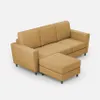 Moderner 3-Sitzer Stoffsofa 212cm mit Fußhocker Yasel 180P Produktbild-Vorschau 5