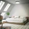 Lampa sufitowa tkanina szary tekstylny abażur lampa Podgląd zdjęcia produktu 2