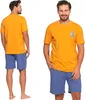HERREN-PYJAMAS Zweiteiliges T-Shirt mit kurzen Ärmeln und Produktbild-Vorschau 8