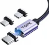 Magnetický kabel 3v1 USB na USB C Lightning micro USB TOPK Náhled obrázku produktu 11