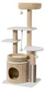 Fudajo Forest Oak 138 cm Kratzbaum beige, Katzenkratzbaum Produktbild-Vorschau 1