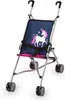 Passeggino per bambole, blu/rosa con unicorno Anteprima dell’immagine prodotto 1