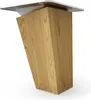 A single wooden furniture leg with a metal top, presented against a white background. Produktbild-Vorschau
