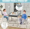 COSTWAY Set aus Kindertisch & Stühlen, Zeichentisch für Produktbild-Vorschau 7