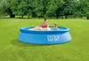 Two people are enjoying an inflatable pool in a grassy backyard. Náhled obrázku produktu