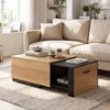 COSTWAY Couchtisch, Wohnzimmertisch mit ausziehbarer Produktbild-Vorschau 8