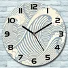 Wanduhr aus Glas Rund fi 30 Meereswellen Quarz Deko Produktbild-Vorschau 1