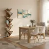 Regał na książki z drewna 50 x 25 x 141 cm do salonu Podgląd zdjęcia produktu 2