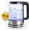 GOURMETmaxx Glas-Wasserkocher in zeitlosem Edelstahl-Design Produktbild-Vorschau 2
