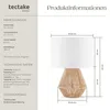 tectake® Tischleuchte Lignea Lux Boho-Stil, blendfreies Produktbild-Vorschau 7