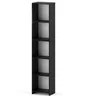 STIV Möbel | Bücherregal Schwarz Matt 40x189 cm | 5 Fächer Produktbild-Vorschau 1