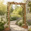 KOMFOTTEU, Arco di rose in legno con 2 fioriere, arco da Anteprima dell’immagine prodotto 8