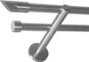 Gardinenstange Set Edelstahl Look Metall Ø 16mm zur Produktbild-Vorschau 1