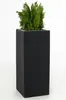 VIVANNO Pflanzkübel Fiberglas BLOCK Säule, Anthrazit matt - Produktbild-Vorschau 3