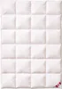 A white down comforter is laid flat, showing its quilted pattern. Produktbild-Vorschau