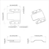 vidaXL Flush-Montagehalterung 2 pcs Silber 75 x 66 x 1,4 mm Produktbild-Vorschau 6