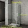 Radius:90cm & Höhe:185cm Viertelkreis Duschkabine Produktbild-Vorschau 1
