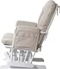 A side view of a cream-colored glider chair with a white frame, set against a white background. Anteprima dell’immagine prodotto