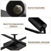 Collage of close-up images showing details of a black ceiling light fixture. Náhled obrázku produktu