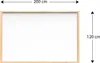 Magnetisches Whiteboard mit Naturholzrahmen 200x120cm Produktbild-Vorschau 4