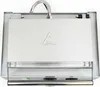 A close-up, top-down view of a silver sandwich maker. Produktbild-Vorschau