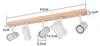 ZMH Deckenleuchte 5 Flammig Deckenstrahler Holz Deckenlampe Produktbild-Vorschau 7