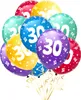 Oblique Unique Luftballon Set Zahl 30 für 30. Geburtstag Produktbild-Vorschau 1