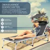 Sonnenliege klappbar – Leichte Gartenliege aus Aluminium Produktbild-Vorschau 5