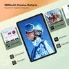 A marketing image showcasing a tablet with various feature callouts and icons. Produktbild-Vorschau