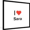 MuchoWow® Gerahmtes Poster Ich liebe - Sara - Mädchen 40x40 Produktbild-Vorschau 1