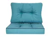 A set of blue seat and back cushions for outdoor furniture. Náhled obrázku produktu