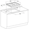 Hotpoint PCN 641 T/IX/HA, RVS, Inbouw, 60 cm, Gas, RVS, 4 Productafbeelding-voorbeeld 3