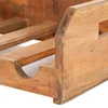 A close-up view of a wooden wine rack. Produktbild-Vorschau