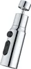 A close-up studio shot of a chrome-finished kitchen faucet spray head with two black buttons. Anteprima dell’immagine prodotto