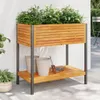 vidaXL Pflanzkübel mit Ablage 80x45x80 cm Massivholz Akazie Produktbild-Vorschau 2