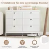 Drewniana komoda z 6 szufladami, szafka do przechowywania z Podgląd zdjęcia produktu 4