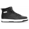A black Puma high-top sneaker with a white sole, shown from the side against a white background. Produktbild-Vorschau