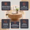 SalesFever Couchtisch Ø 80 cm | rund | Massivholz-Lamellen Produktbild-Vorschau 2