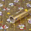 Geschenkpapier für Weihnachten, Schneemänner, Gold, 0,70 x Produktbild-Vorschau 1