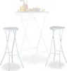 Relaxdays Barhocker klappbar BASTIAN 2er Set weiss, Produktbild-Vorschau 1