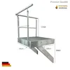 Podesttreppe Wangen- Stahltreppe 11 Stufen Höhe 209cm Produktbild-Vorschau 2