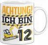 12. Geburtstag Geschenk Tasse Becher Jungs Baustelle Produktbild-Vorschau 1